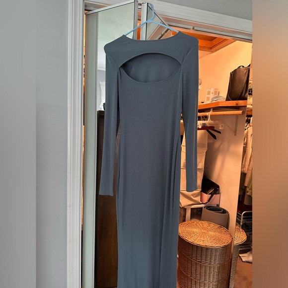 Michael Costello x REVOLVE Juno Maxi Dress in Dusty Blue - Picture 3 of 3